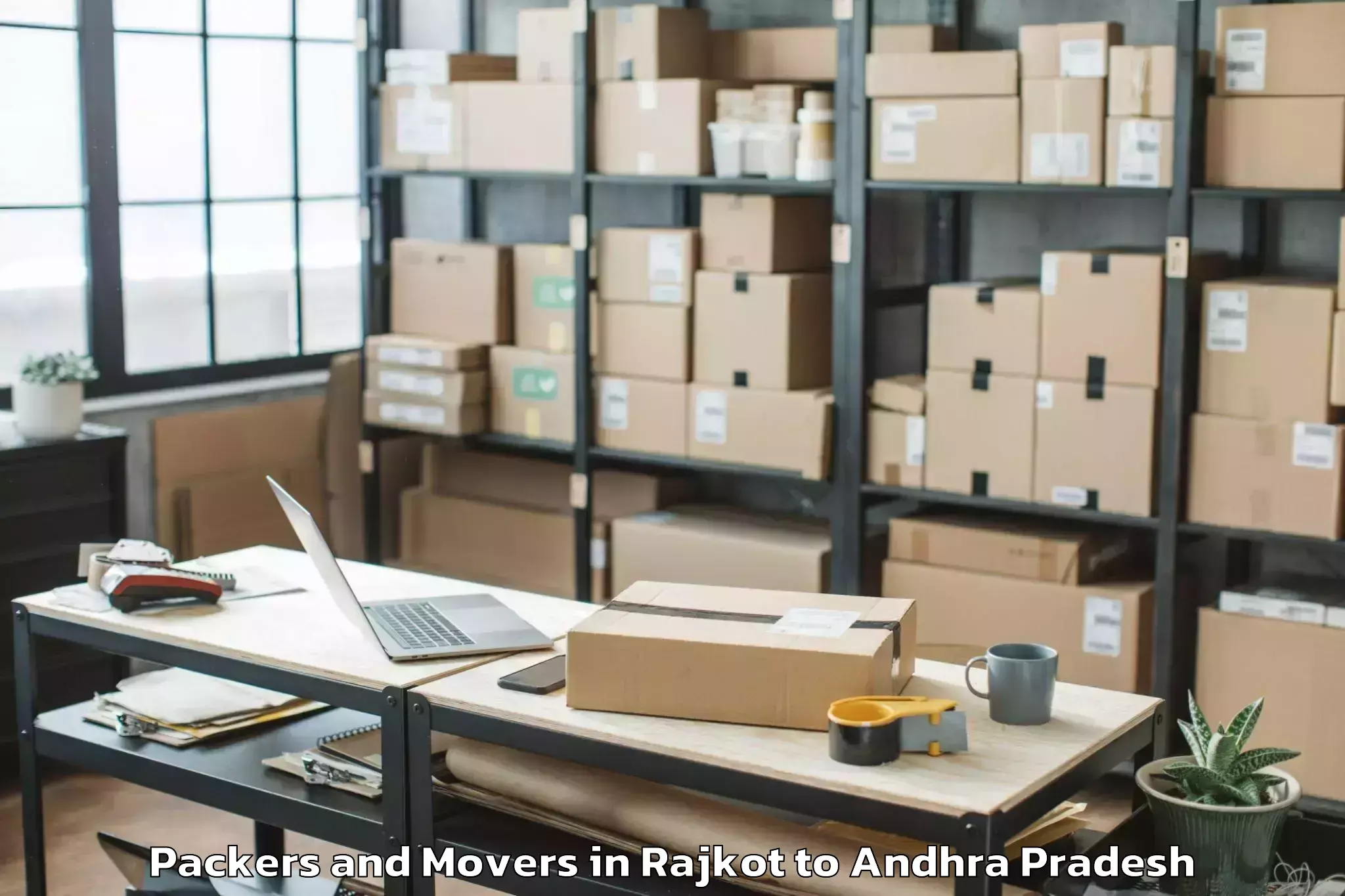 Top Rajkot to Racherla Packers And Movers Available